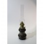 Lampe à huile marron avec bordure dorée