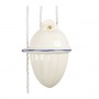 Ceramic sliding chandelier with counterweight and vintage style pleated plate - Ø 43 cm