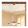 Lampadario in terracotta piatto plissettato rustico country - Ø 43 cm