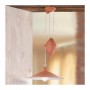 Terracotta sliding chandelier with smooth plate and rustic country counterweight - Ø 43 cm