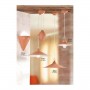 Applique lampada da parete in cotto e traforata con luce rivolta verso l'alto country vintage – h. 25 cm