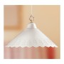 Flat smooth rustic perforated ceramic chandelier - Ø 40 cm
