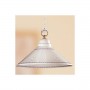 Lustre plat lisse en céramique à bord ajouré et décoré - Ø 40 cm