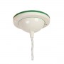 Lustre plat lisse en céramique à bord ajouré et décoré - Ø 18 cm