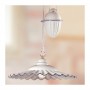 Ceramic sliding chandelier with counterweight and vintage pleated plate - Ø 43 cm