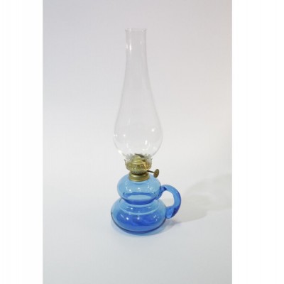 Transparent blue oil lamp