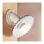 Applique wall lamp in rustic country retro pleated ceramic - Ø 21 cm