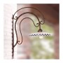 Applique wall lamp in wrought iron with rustic country pleated ceramic plate - Ø 28 cm