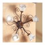 Applique lampada da parete a 5 luci in ferro battuto stile vintage e country – Ø 60 cm