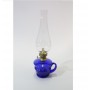 Lampe à huile bleue transparente