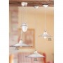 Smooth flat ceramic chandelier in vintage rustic country style - Ø 43 cm