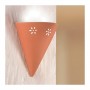 Applique wall lamp in terracotta and perforated with light facing upwards, country vintage – h. 25cm