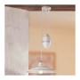 Lustre coulissant en céramique avec contrepoids et plaque à bord lisse décoré - Ø 43 cm