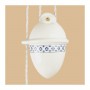 Ceramic sliding chandelier with counterweight and smooth decorated edge plate - Ø 43 cm
