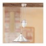 Lustre coulissant en céramique avec contrepoids et plaque plissée à bord ajouré - Ø 39 cm
