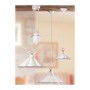 Lustre coulissant en céramique avec contrepoids et plaque plissée à bord ajouré - Ø 39 cm