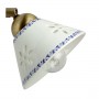 Applique lampada da parete in ceramica traforata e decorata rustica country - Ø 14 cm