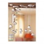 Applique lampada da parete in ceramica traforata e decorata rustica country - Ø 14 cm