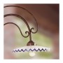 Applique wall lamp in wrought iron with rustic country pleated ceramic plate - Ø 28 cm