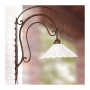 Applique wall lamp in wrought iron with rustic country perforated ceramic plate - Ø 30 cm
