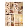 Applique wall lamp in wrought iron with vintage country perforated ceramic plate - Ø 14 cm