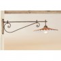 Applique murale en laiton avec plaque abat-jour rustique vintage en terre cuite plissée - profondeur. 100 cm