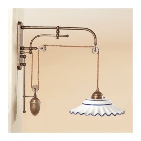 Wall sconce in brass with...