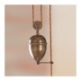 Sliding chandelier with brass counterweight and pleated ceramic plate – Ø 30 cm