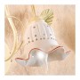 Applique wall lamp with 1 light with retro country perforated ceramic diffuser - h 33 cm