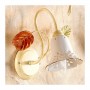 Aplique de pared de 1 luz con difusor de cerámica perforada estilo country retro - h. 33cm