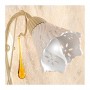 Aplique de pared de 1 luz con difusor de cerámica perforada estilo country retro - h. 24cm
