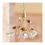 Lámpara colgante de 5 luces en hierro y placa de cerámica calla retro vintage - Ø 44 cm