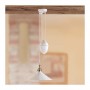 Lampadario saliscendi con contrappeso e paralume in ceramica liscia lucida rustico vintage – Ø 35 cm