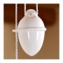 Sliding chandelier with counterweight and lampshade in vintage rustic smooth glossy ceramic - Ø 35 cm