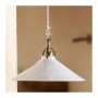 Lustre coulissant avec contrepoids et abat-jour en céramique vintage rustique lisse brillant - Ø 35 cm