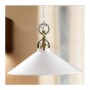 Lustre suspendu avec abat-jour rustique vintage en céramique lisse blanc brillant - Ø 35 cm