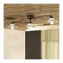 Ceiling light 3-light iron ceiling lamp with rustic country decorated wavy ceramic lampshades - Ø 95 cm