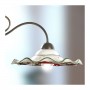 Lampada a bilanciere a 2 luci in ferro con piatti in ceramica ondulati decorati vintage rustico – Ø 96 cm