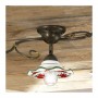 Ceiling light 3-light iron ceiling lamp with rustic country decorated wavy ceramic lampshades - Ø 95 cm