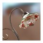 Retro-Vintage-verzierte und gewellte Tischlampe aus Messing und Keramik – H. 37 cm
