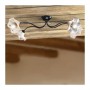 Plafoniera lampada da soffitto a 4 luci con paralumi in ceramica ondulata decorata rustica country - Ø 80 cm