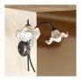 Applique wall lamp with 2 lights with rustic retro decorated wavy ceramic lampshades - h. 37cm
