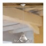 Suspension chandelier with rustic country wavy and perforated ceramic lampshade - Ø 30 cm