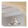 Suspension chandelier with rustic country wavy and perforated ceramic lampshade - Ø 30 cm