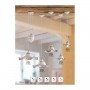 Suspension chandelier with rustic country wavy and perforated ceramic lampshade - Ø 30 cm