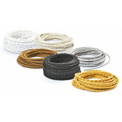 Cable eléctrico trenzado de tela de colores para sistema eléctrico antiguo