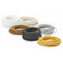 Cavo filo elettrico a treccia in tessuto colorato per impianto elettrico vintage d'epoca