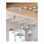 Lampadario a sospensione con paralume in ceramica plissettata e traforata vintage country – Ø 22 cm