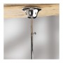 Suspension en laiton chromé avec plaque abat-jour en céramique lisse blanc brillant – Ø 35 cm