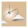 Lámpara basculante de 2 luces de latón cromado con placas de cerámica retro country lisa blanca - Ø 94 cm